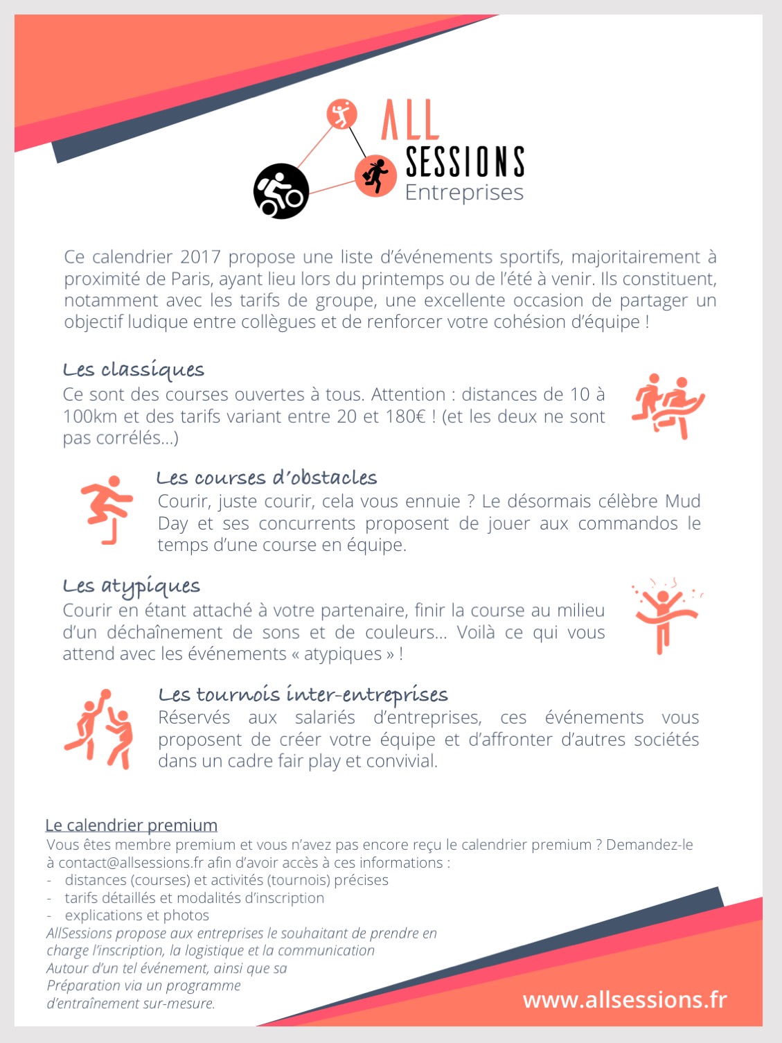 Les événements sportifs pour les entreprises